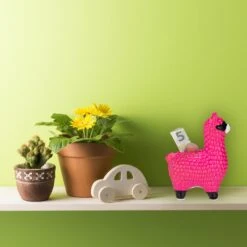 1x Lama-Spardose In Pink -Dekowelt Verkauf relaxdays 1x lama spardose in pink 4