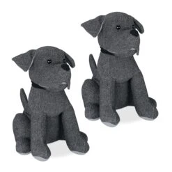 2x Türstopper "Hund" In Grau
