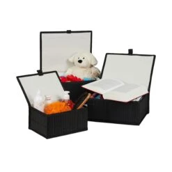 3 X Aufbewahrungskorb In Schwarz 15 3 X Aufbewahrungskorb In Schwarz -Dekowelt Verkauf relaxdays 3 x aufbewahrungskorb in schwarz 7