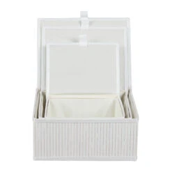 3 X Aufbewahrungskorb In Weiß -Dekowelt Verkauf relaxdays 3 x aufbewahrungskorb in weiss 5