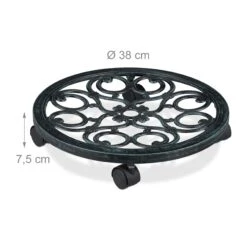 3x Pflanzenroller In Grün - Ø 38 Cm -Dekowelt Verkauf relaxdays 3x pflanzenroller in grun o 38 cm 3