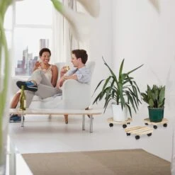 3x Pflanzenroller In Natur - (B)35 X (H)7,5 X (T)35 Cm -Dekowelt Verkauf relaxdays 3x pflanzenroller in natur b 35 x h 7 5 x t 35 cm 4