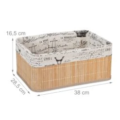 4 X Aufbewahrungskorb In Natur - (B)38 X (H)16,5 X (T)28,5 Cm -Dekowelt Verkauf relaxdays 4 x aufbewahrungskorb in natur b 38 x h 16 5 x t 28 5 cm 3