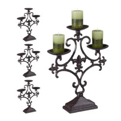 4 X Kerzenständer In Braun -Dekowelt Verkauf relaxdays 4 x kerzenstander in braun 7