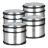 4x Türstopper "Edelstahl" In Silber