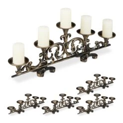 5 X Kerzenständer In Bronze - (B)59x (H)20 X (T)9,5 Cm 13 5 X Kerzenständer In Bronze - (B)59x (H)20 X (T)9,5 Cm -Dekowelt Verkauf relaxdays 5 x kerzenstander in bronze b 59x h 20 x t 9 5 cm 6