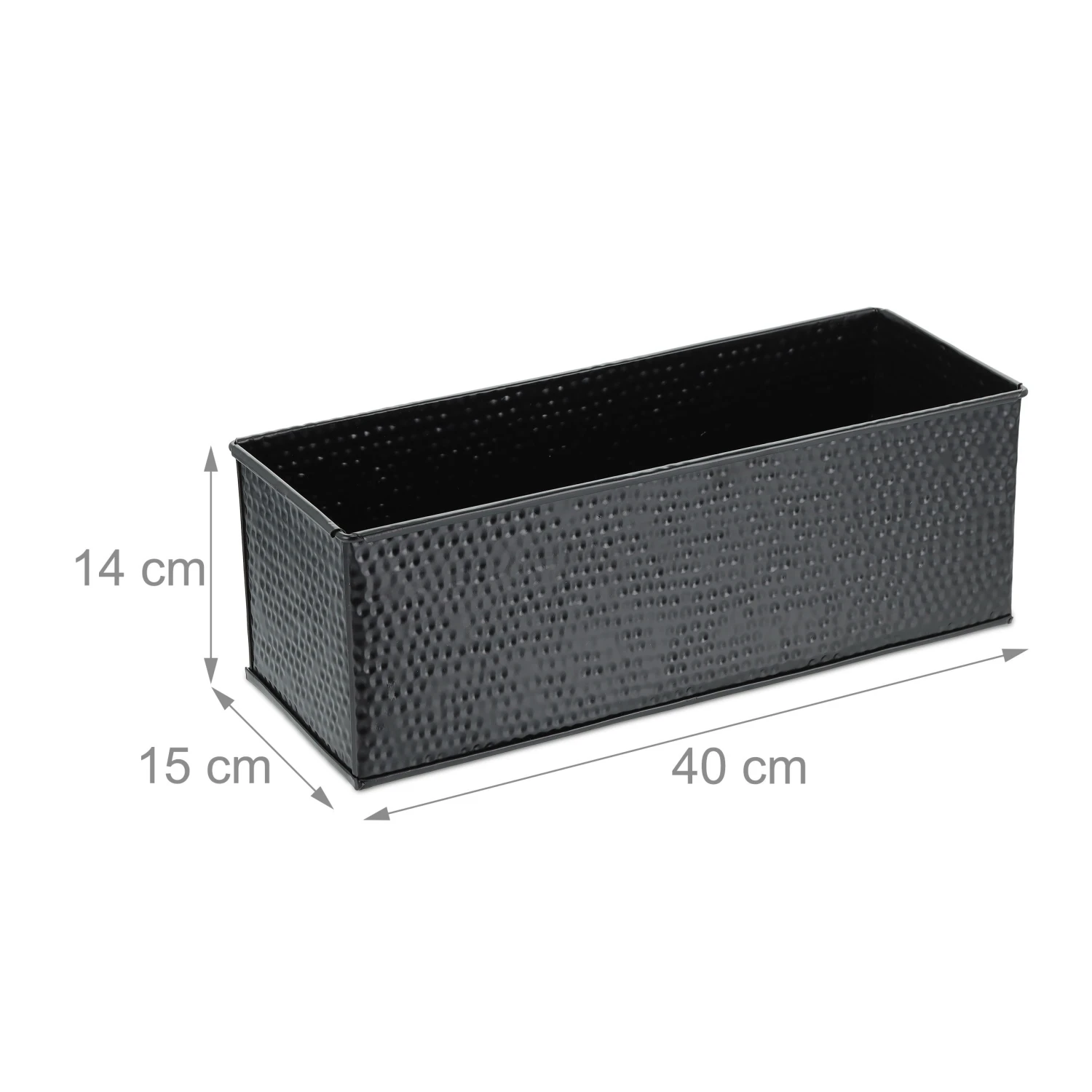 Blumenkasten In Schwarz - (B)40 (H)14 X (T)15 Cm 4 Blumenkasten In Schwarz - (B)40 (H)14 X (T)15 Cm - Image 4