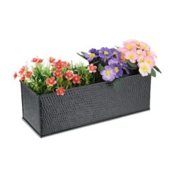 Blumenkasten In Schwarz - (B)40 (H)14 X (T)15 Cm 15 Blumenkasten In Schwarz - (B)40 (H)14 X (T)15 Cm -Dekowelt Verkauf relaxdays blumenkasten in schwarz b 40 h 14 x t 15 cm 7
