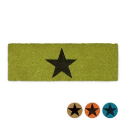 Fußmatte Stern In Grün - (B)75 X (T)25 Cm