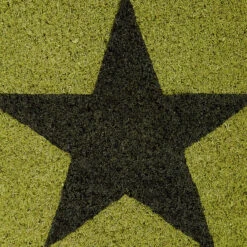 Fußmatte Stern In Grün - (B)75 X (T)25 Cm -Dekowelt Verkauf relaxdays fussmatte stern in grun b 75 x t 25 cm 3