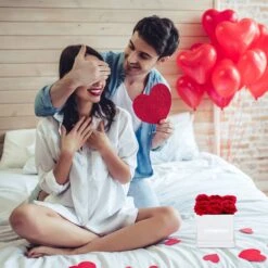 Rosenbox "9 Rosen" In Weiß/ Rot -Dekowelt Verkauf relaxdays rosenbox 9 rosen in weiss rot 6