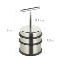 Türstopper Mit Griff In Silber - ? 7 Cm -Dekowelt Verkauf relaxdays turstopper mit griff in silber 7 cm 3