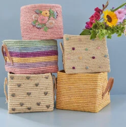 Rice Aufbewahrungskorb Streifen Mit Trageschlaufen, 25 X 30 X 30 Cm -Dekowelt Verkauf rice aufbewahrungskorb streifen mit trageschlaufen 25 x 30 x 30 cm 2