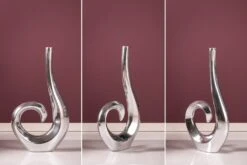 Vase WAVE In Silber - 25 X 48 X 6cm 11 Vase WAVE In Silber - 25 X 48 X 6cm -Dekowelt Verkauf riess ambiente de vase wave in silber 25 x 48 x 6cm 3