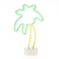 LED Neon Dekofigur Palme In Grün/gelb - H: 30cm -Dekowelt Verkauf satisfire led neon dekofigur palme in grun gelb h 30cm 3