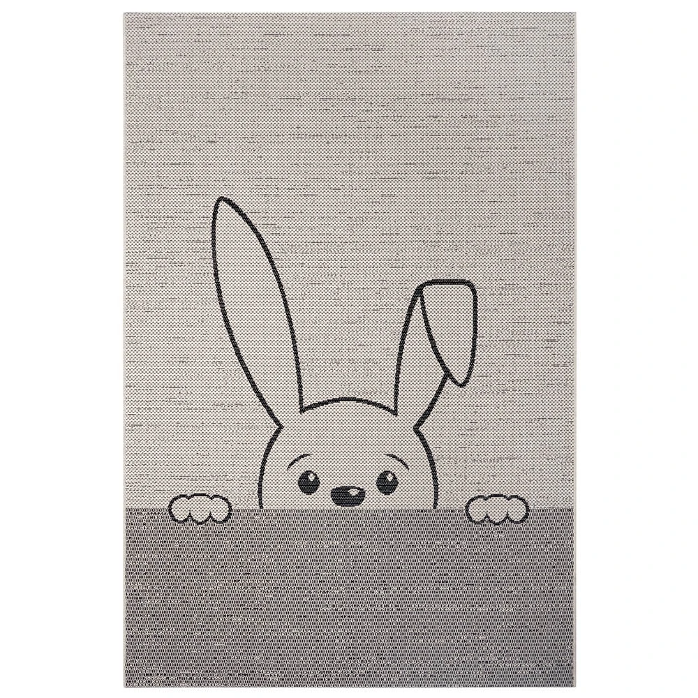 Flachgewebe Kinderteppich Bunny Hase 1 Flachgewebe Kinderteppich Bunny Hase