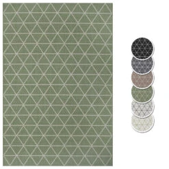 In- Und Outdoor Teppich Costa Grün/creme