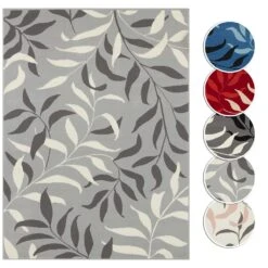 Kurzflor Teppich Liana Hellgrau/dunkelgrau/creme