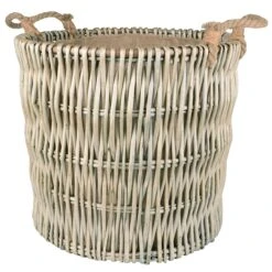 Weidekorb Mit Seilgriffen In Braun
