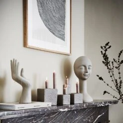 VTwonen Kerzenständer "Ecomix Candle Her Sand" In Braun - (L) 36 X (B) 10 X (H) 14cm -Dekowelt Verkauf vtwonen kerzenstander ecomix candle her sand in braun l 36 x b 10 x h 14cm 3